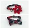Holiday Cat Collar With Flower Or Bow Tie Red And Black Plaid, Breakaway Cat Collar Sizes S Kitten, Medium, Large product 1